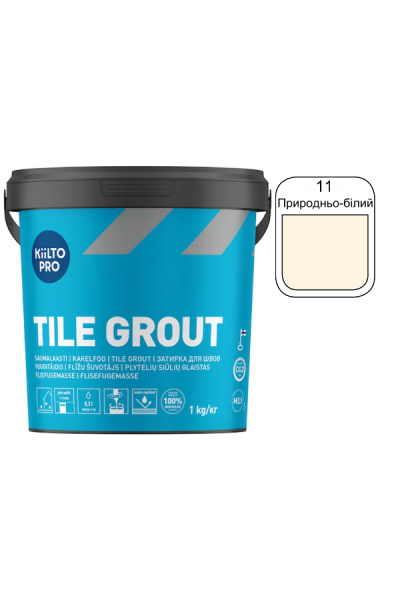Затирка для плитки Kiilto Pro Tile grout 11 природно-белый 1кг