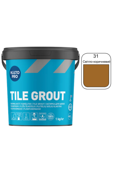 Затірка для плитки Kiilto Pro Tile grout 31 світло-коричневий 1кг