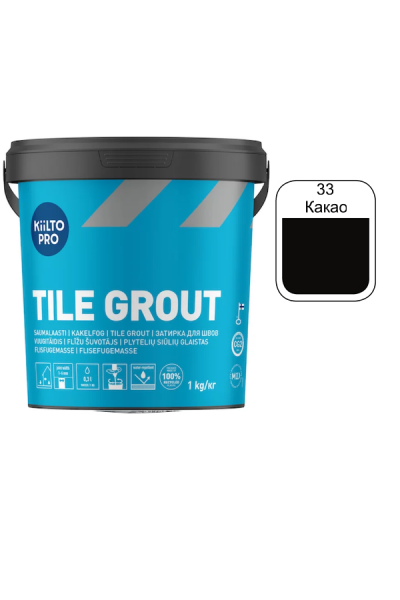 Затірка для плитки Kiilto Pro Tile grout 33 какао 1кг
