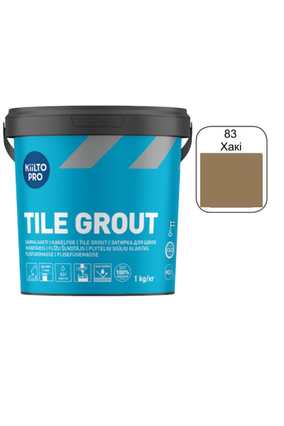 Затірка для плитки Kiilto Pro Tile grout 83 хакі 1кг