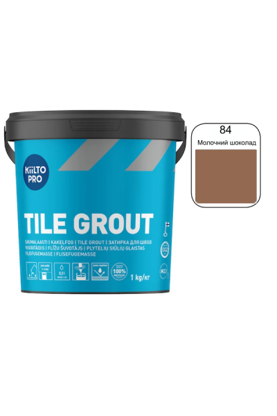 Затирка для плитки Kiilto Pro Tile grout 84 молочно-шоколадный 1кг
