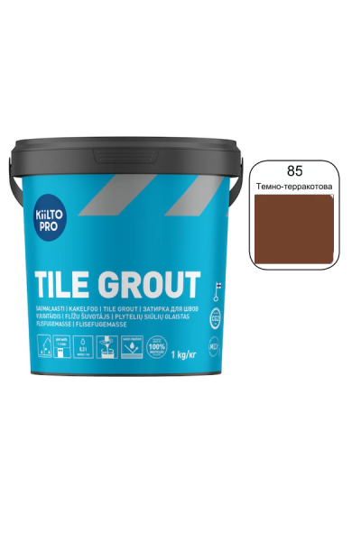 Затірка для плитки Kiilto Pro Tile grout 85 темно-терракотова 1кг