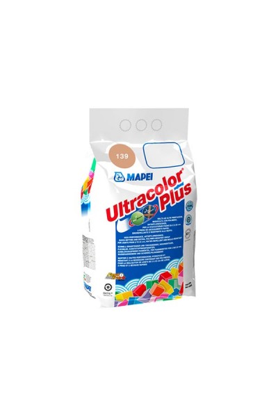 Затірка для плитки Mapei Ultracolor Plus 139 пудрово-розовий 2кг