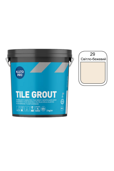 Затірка для плитки Kiilto Pro Tile grout 29 світло-бежевий 3кг