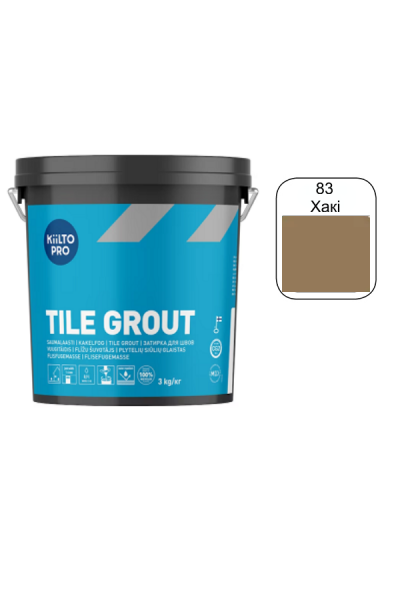 Затірка для плитки Kiilto Pro Tile grout 83 хакі 3кг
