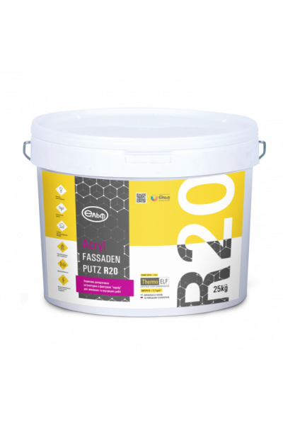 Декоративна штукатурка Эльф Acryl-Fassadenputz R-20 "короїд" акрилова 25кг