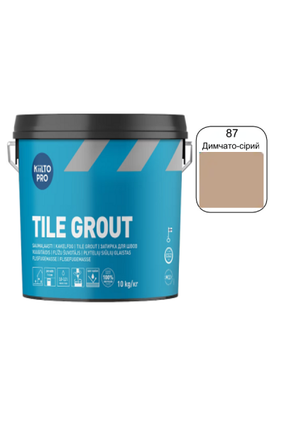 Затірка для плитки Kiilto Pro Tile grout 87 димчато-сірий 10кг