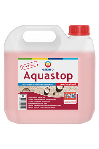 Ґрунтовка глибокопроникна Eskaro Aquastop Professional концентрат 1:10 3 л