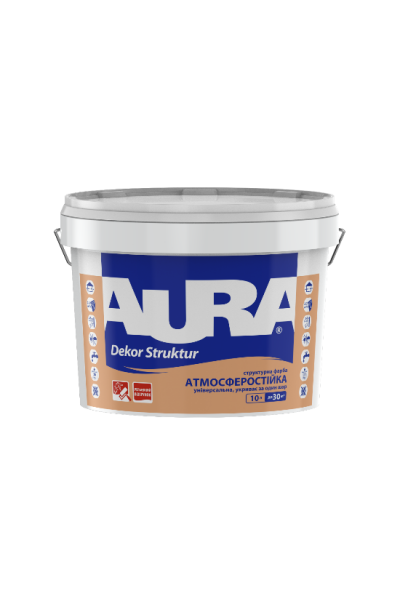 Фарба структурна Aura® Dekor Struktur мат білий 10 л