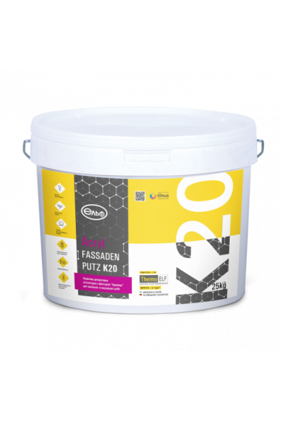 Декоративна штукатурка Эльф Acryl-Fassadenputz K-20 "баранець" акрилова 25кг