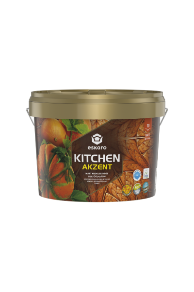 Фарба акрилова Eskaro Akzent Kitchen шовковистий мат білий 2,7 л