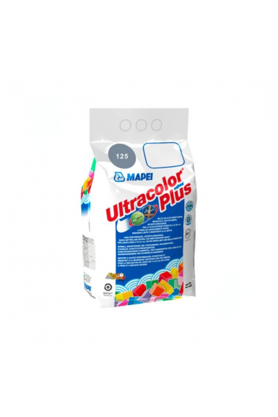 Затірка для плитки Mapei Ultracolor Plus 125 сірий замок 2кг