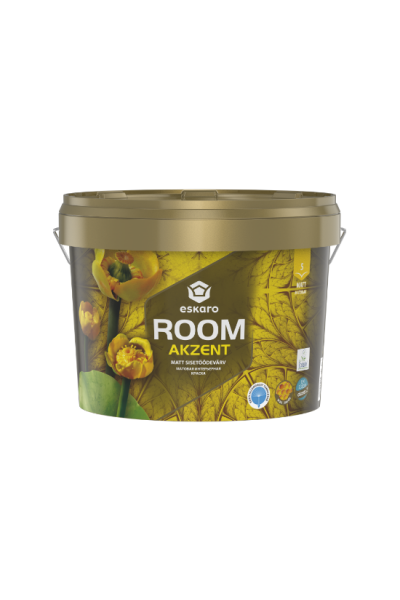 Фарба акрилова Eskaro Akzent Room шовковистий мат білий  9 л