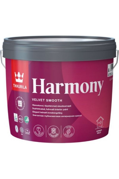 Краска интерьерная матовая Tikkurila Harmony  для стен и потолков 9 л